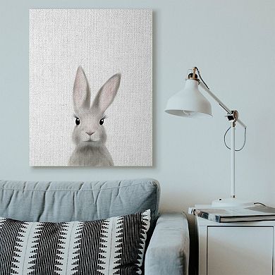 Stupell Home Decor 'Baby Bunny Animal Kids Painting' Stretched Canvas Wall Art
