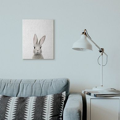Stupell Home Decor 'Baby Bunny Animal Kids Painting' Stretched Canvas Wall Art