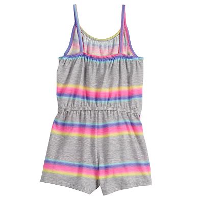 Girls 4-12 Jumping Beans?? Strappy Printed Romper