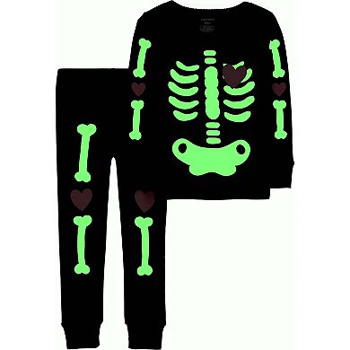 Toddler Girl Carter's 2-Piece Halloween Skeleton Snug Fit Cotton PJs