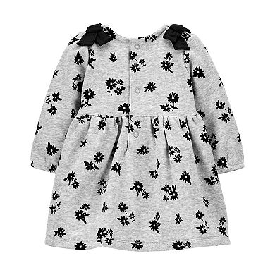 Baby Girl Carter's Floral Cozy Bow Dress