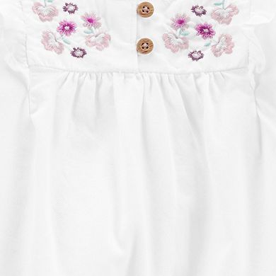 Baby Girl Carter's 2-Piece Peasant Top & Twill Pant Set