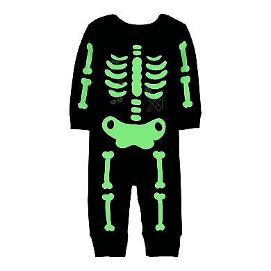 Baby Carter's Halloween Glow-In-The-Dark Skeleton Jumpsuit