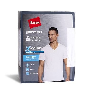 Men's Hanes 4-pack Ultimate X-Temp Comfort V-Neck Tees