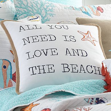 Levtex Coral Love & The Beach Throw Pillow