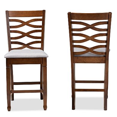 Baxton Studio Lanier Counter Stool 2-Piece Set