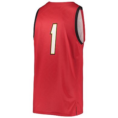 Men's Under Armour #1 Red Maryland Terrapins College Replica Basketball Jersey