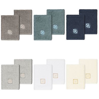 Linum Home Textiles Turkish Cotton Vivian 2-pack Embellished Washcloth Set