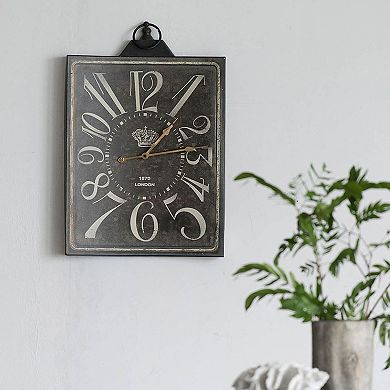 Thaddeus Vintage Inspired Rectangular Wall Clock