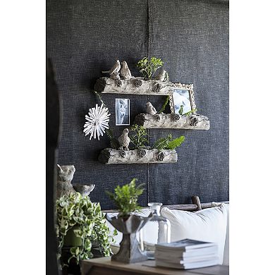 Gray Faux Trunk Wall Shelf