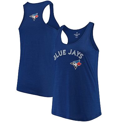 Women's Soft as a Grape Royal Toronto Blue Jays Plus Size Swing for the Fences Racerback Tank Top