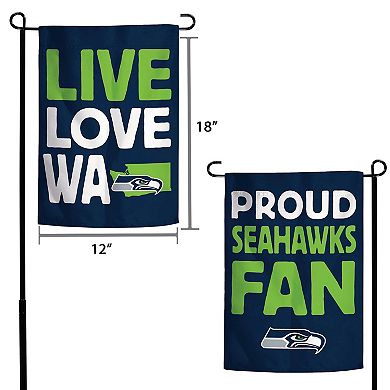 WinCraft Seattle Seahawks 12'' x 18'' Local Design Double-Sided Garden Flag