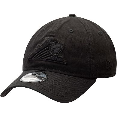 Men's New Era Black Colorado Rockies Team Tonal Core Classic 9TWENTY Adjustable Hat