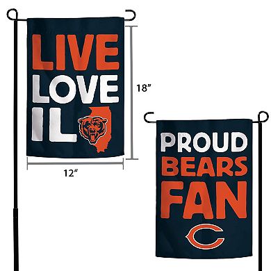 WinCraft Chicago Bears 12'' x 18'' Local Design Double-Sided Garden Flag