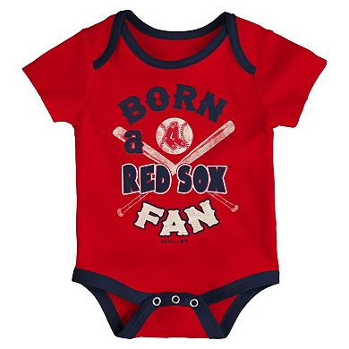 Infant Navy/Red/Cream Boston Red Sox Future #1 3-Pack Bodysuit Set