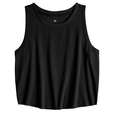 Juniors' SO® Cropped Muscle Tank Top