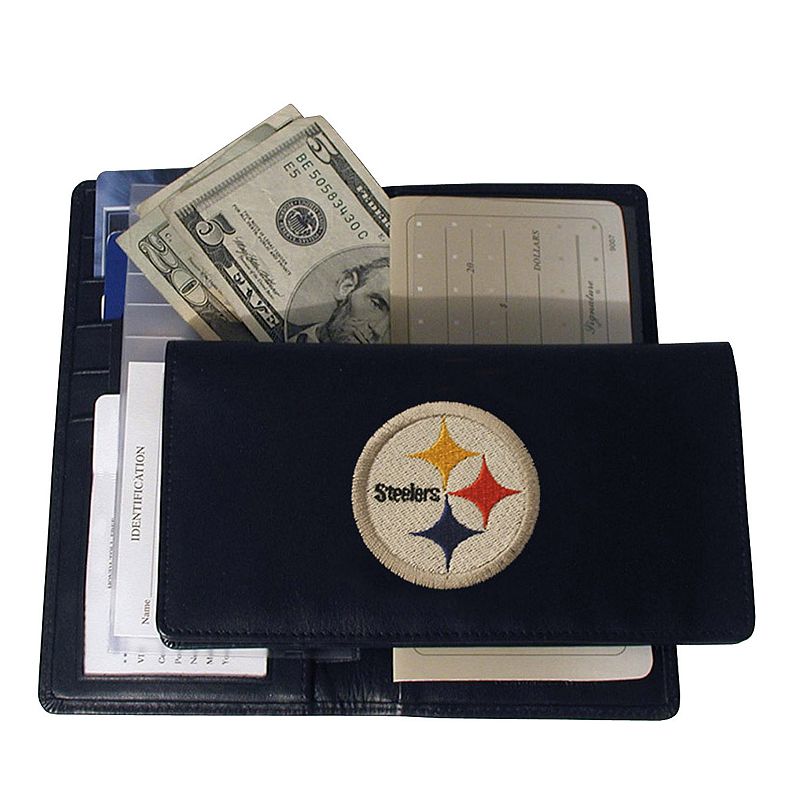 Pittsburgh Steelers Leather Checkbook Wallet
