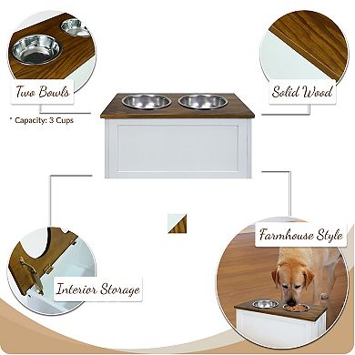 Casual Home Pet Feeder Storage Stand