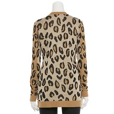 Women's Apt. 9® Cheetah Print Cardigan