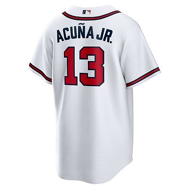 Men's Nike Ronald Acuna Jr. White Atlanta Braves Home Replica Player Name Jersey