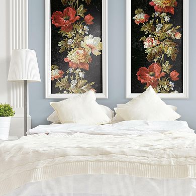 RoomMates Vintage Floral Stripe Peel & Stick Wallpaper