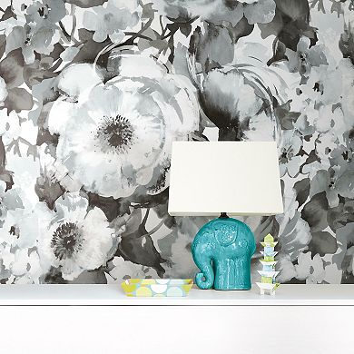 RoomMates Watercolor Floral Peel & Stick Wallpaper