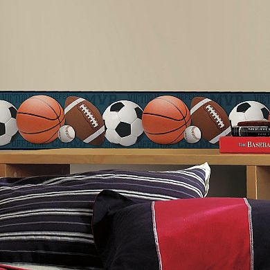 RoomMates Sports Balls Peel & Stick Wallpaper Border