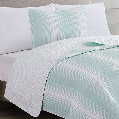 Madelinen® Everette Ombre Stripe Quilt and Sham Set