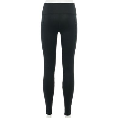 Juniors' SO?? Sporty High-Waisted Long Leggings with Mesh Detail