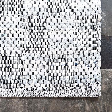 Unique Loom Checkered Chindi Rug