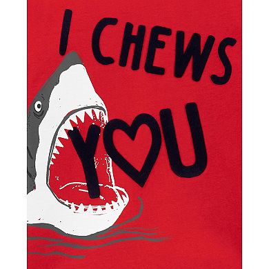 Baby Boy Carter's "I Chews You" Shark Jersey Tee