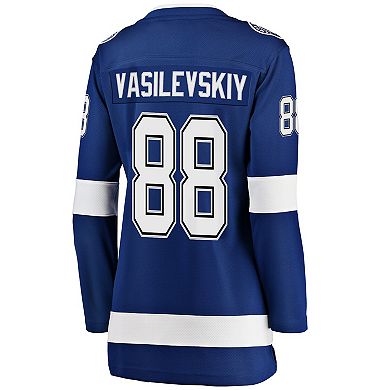 Women's Fanatics Branded Andrei Vasilevskiy Blue Tampa Bay Lightning Premier Breakaway Player Jersey