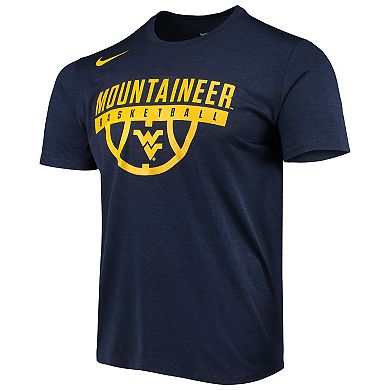 Men's Nike Navy West Virginia Mountaineers Basketball Drop Legend Performance T-Shirt