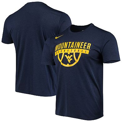 Men's Nike Navy West Virginia Mountaineers Basketball Drop Legend Performance T-Shirt