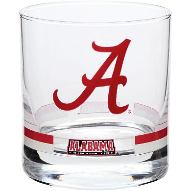 Alabama Crimson Tide Banded Rocks Glass