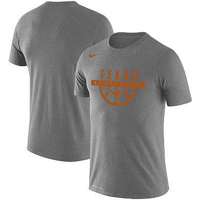 Men's Nike Gray Texas Longhorns Basketball Drop Legend Performance T-Shirt