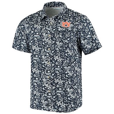 Men's Columbia Navy Auburn Tigers Super Slack Tide Button-Up Shirt