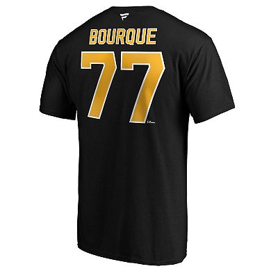Men's Fanatics Branded Ray Bourque Black Boston Bruins Authentic Stack Retired Player Name & Number T-Shirt