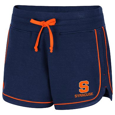 Women's Colosseum Navy Syracuse Orange Lil Sebastian Tri-Blend Shorts