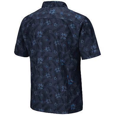 Men's Colosseum Navy Virginia Cavaliers Molokai Camp Button-Up Shirt