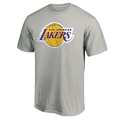 Men's Fanatics Branded Heathered Gray Los Angeles Lakers Primary Team Logo T-Shirt