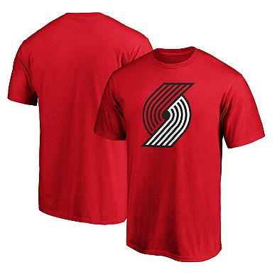 Men's Fanatics Branded Red Portland Trail Blazers Primary Team Logo T-Shirt