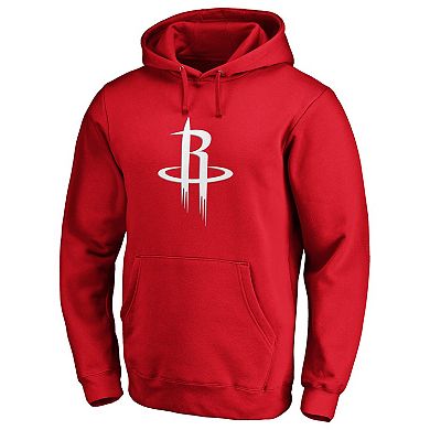 Men's Fanatics Branded Red Houston Rockets Primary Team Logo Pullover Hoodie