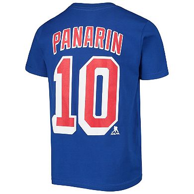 Youth Artemi Panarin Blue New York Rangers Player Name & Number T-Shirt