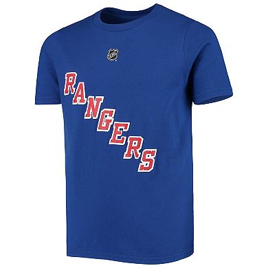 Youth Kaapo Kakko Blue New York Rangers Player Name & Number T-Shirt