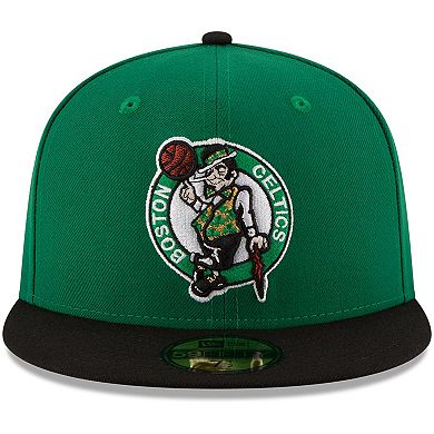 Men's New Era Green/Black Boston Celtics Official Team Color 2Tone 59FIFTY Fitted Hat