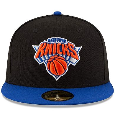 Men's New Era Black/Royal New York Knicks Official Team Color 2Tone 59FIFTY Fitted Hat