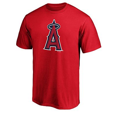 Men's Fanatics Branded Red Los Angeles Angels Official Logo T-Shirt