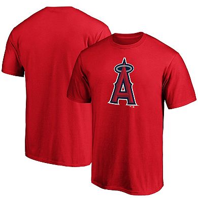 Men's Fanatics Branded Red Los Angeles Angels Official Logo T-Shirt