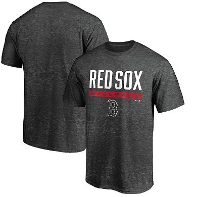 Men's Fanatics Branded Charcoal Boston Red Sox Win Stripe T-Shirt